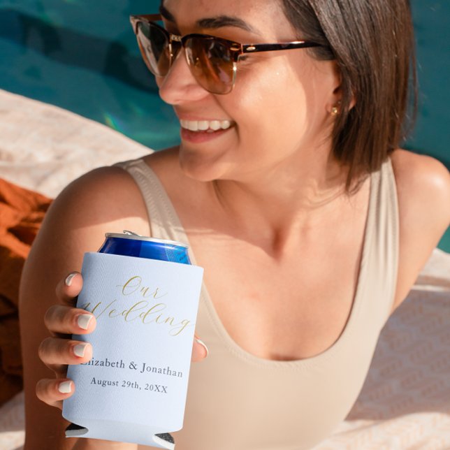 Enfriador De Latas Boda azul opulento (Subido por el creador)