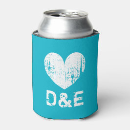 Enfriador De Latas Boda azul turquesa refrigerador de bebidas con cor