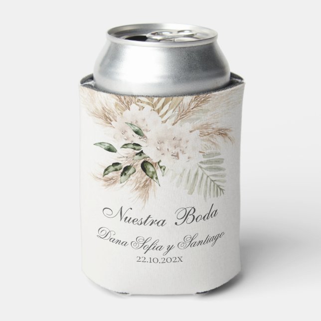 Enfriador De Latas Boda Boho de España (Lata Anverso)