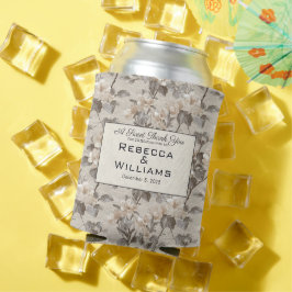 Enfriador De Latas Boda Boho inspirada en gardenias elegantes