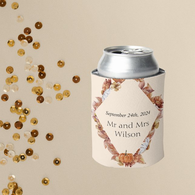 Enfriador De Latas Boda BOHO Naranja de otoño moderno (Subido por el creador)