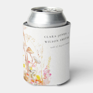 Enfriador De Latas Boda Botánica de Otoño Chic Wildflower