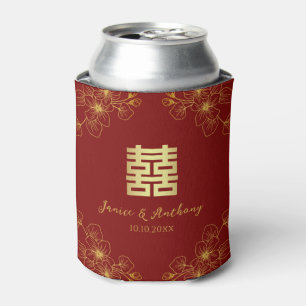 Enfriador De Latas Boda chino rojo con flor de cerezo en línea