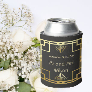 Enfriador De Latas Boda clásica Art Deco Vintage