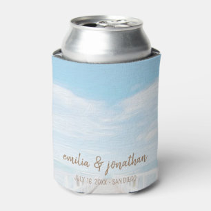 Enfriador De Latas Boda de acuarela en la playa
