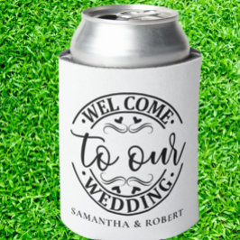 ENFRIADOR DE LATAS BODA DE BIENVENIDA SENCILLA