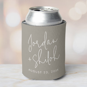 Enfriador De Latas Boda de caligrafía personalizado Tener y retener