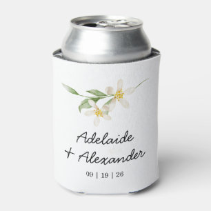 Enfriador De Latas Boda de cítricos limón mediterráneo
