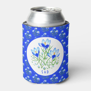 Enfriador De Latas Boda de crocus azules