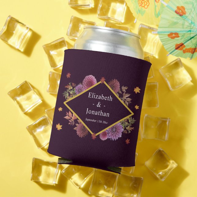 Enfriador De Latas Boda de Dahlia Otoñal Romántica (Verano in situ)