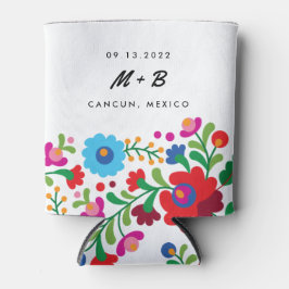 Enfriador De Latas Boda de destino de bordado mexicano