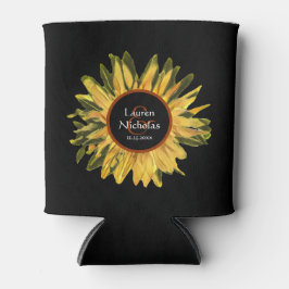 Enfriador De Latas Boda de girasol pintado personalizado
