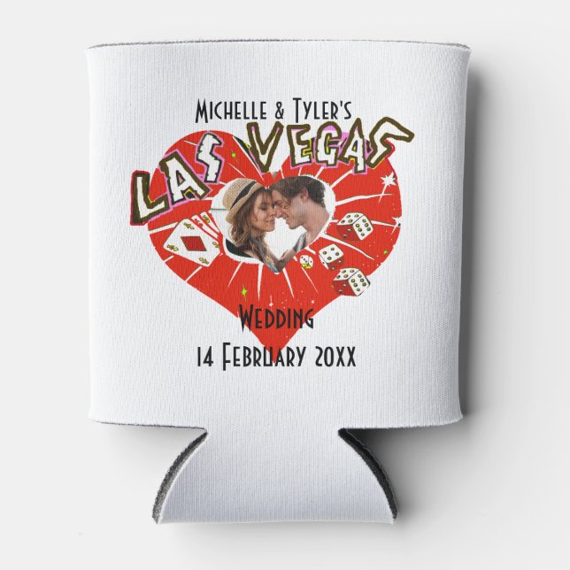 Enfriador De Latas Boda de Las Vegas (Anverso)