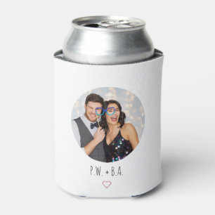 Enfriador De Latas Boda de monograma caprichoso y caprichoso