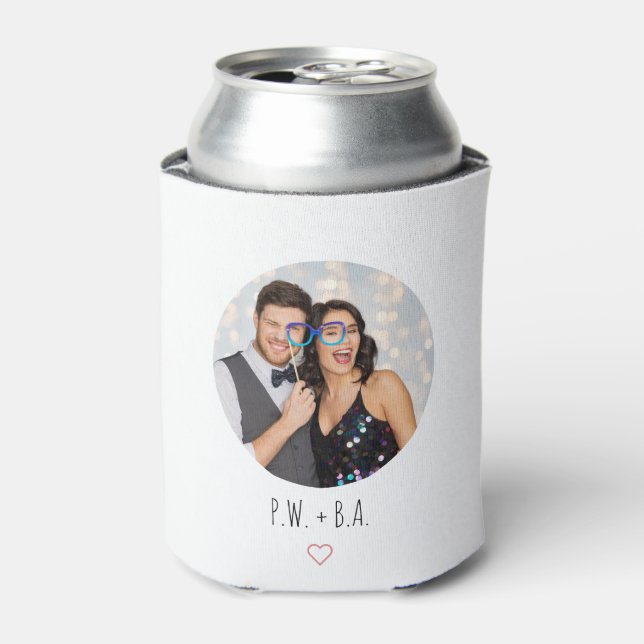 Enfriador De Latas Boda de monograma caprichoso y caprichoso (Lata Anverso)