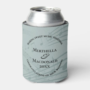 Enfriador De Latas Boda de notas de música dulce elegante personaliza