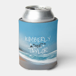 Enfriador De Latas Boda de playa azul