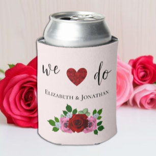 Enfriador De Latas Boda de rosas rojas y rosas