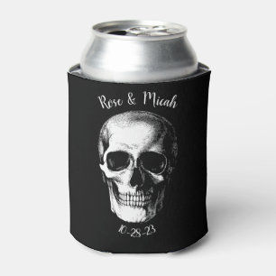 Enfriador De Latas Boda de Skull Gothic Halloween