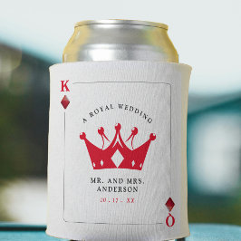 Enfriador De Latas Boda de tarjetas de poker del Casino King & Queen 