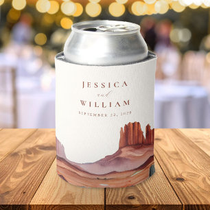 Enfriador De Latas Boda Desierto Acuarela Boho