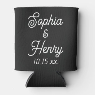 Enfriador De Latas Boda elegante guión de la tipografía moderna negra