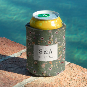 Enfriador De Latas Boda Floral Boho