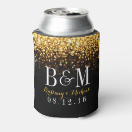 Enfriador De Latas Boda Glitz Glam Black Gold