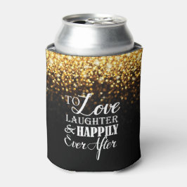 Enfriador De Latas Boda Glitz Glam Black Gold