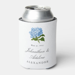 Enfriador De Latas Boda Hidrangea Azul