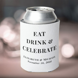 Enfriador De Latas Boda Moderna Come Bebe Celebra