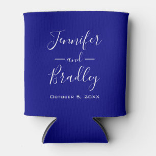 Enfriador De Latas Boda Personalizada Azul Marino