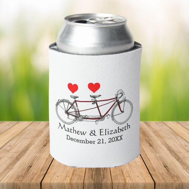 Enfriador De Latas Boda personalizada de la bicicleta de tándem tradi (Subido por el creador)