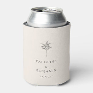 Enfriador De Latas Boda personalizada de la línea de árbol de palma m