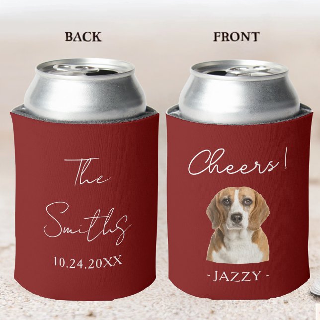 Enfriador De Latas Boda Personalizada Favor de Perros Mascotas Gatos  (Subido por el creador)