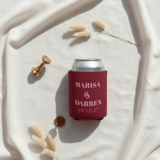 Enfriador De Latas Boda personalizada manuscrita manuscrita rosada