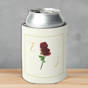 Enfriador De Latas Boda Rosa de Marfil Dorado