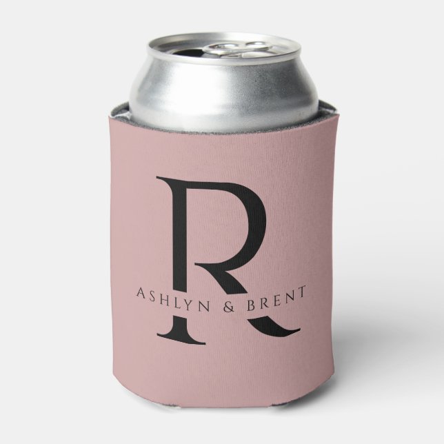 Enfriador De Latas Boda rosado moderno Refrigerador de bebidas/Coozie (Lata Anverso)