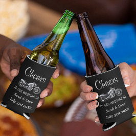 Enfriador De Latas Boda temática de motocicletas Favor de la fecha