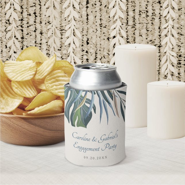 Enfriador De Latas Boda Tropical Beach Palm (Subido por el creador)