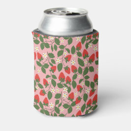 Enfriador De Latas Boda Vintage de Verano Fresa Rosa