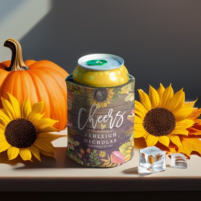 Enfriador De Latas Bodas a amar las calabazas de arce girasoles (Subido por el creador)