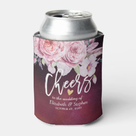 Enfriador De Latas Bodas animan a amar al Boho florido rojo borgoña