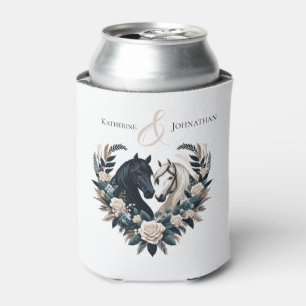 Enfriador De Latas Bodas de campo-caballos enamorados