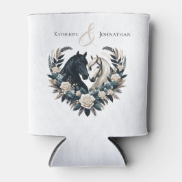 Enfriador De Latas Bodas de campo-caballos enamorados