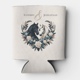 Enfriador De Latas Bodas de campo-caballos enamorados