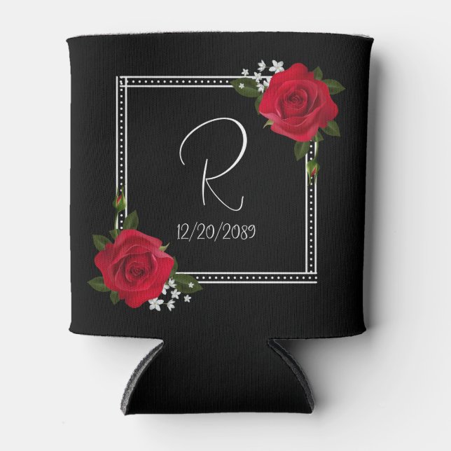 Enfriador De Latas Bodas de Rosas Rojas (Anverso)