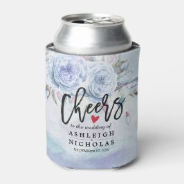 Enfriador De Latas Bodas vitorean para amar las plumas de las acuarel