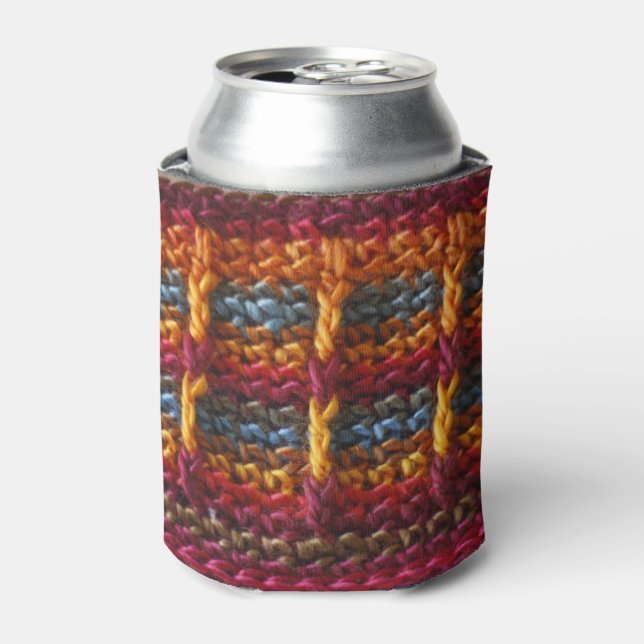 Enfriador De Latas Bohemian Yarn Crochet (Lata Anverso)