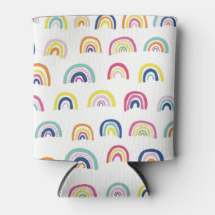 Enfriador De Latas Boho Blanco Multi Arcoíris